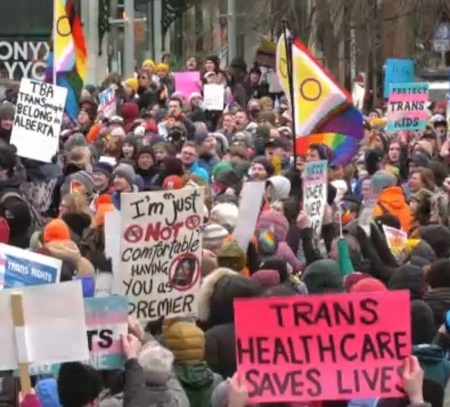 Calgary trans-gender demonstration